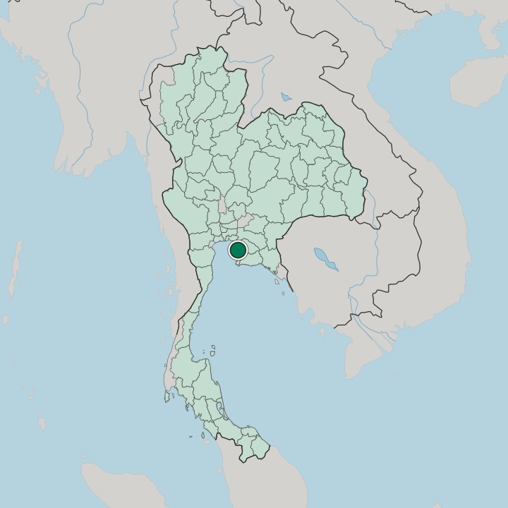 Map showing Si Racha — In Thailand