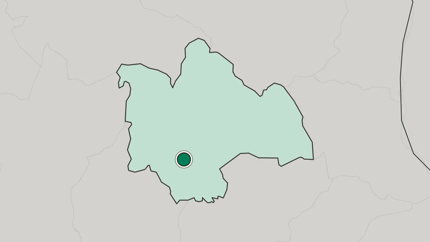 Map of Kalasin in Thailand