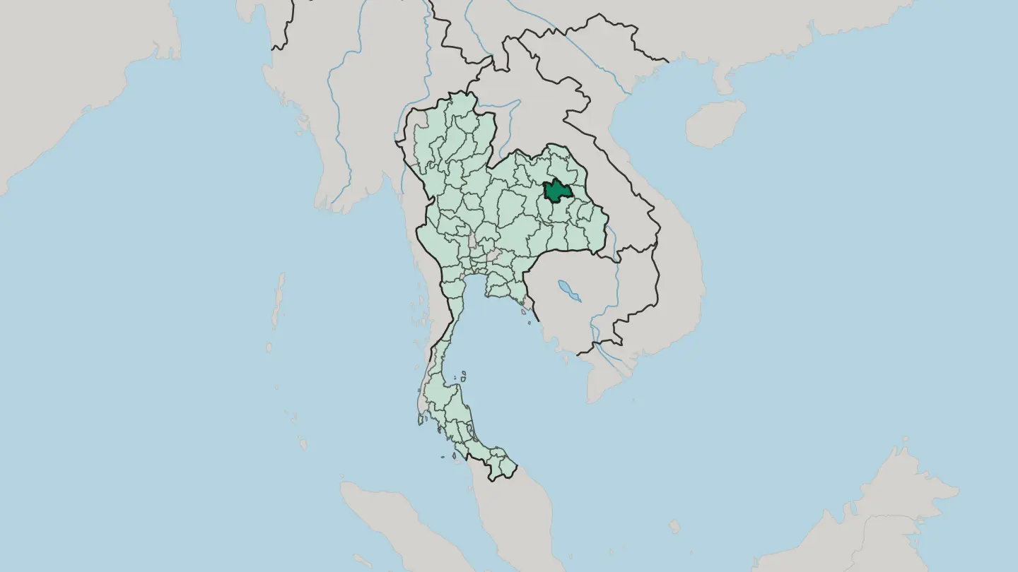 Map of Changwat Kalasin in Thailand