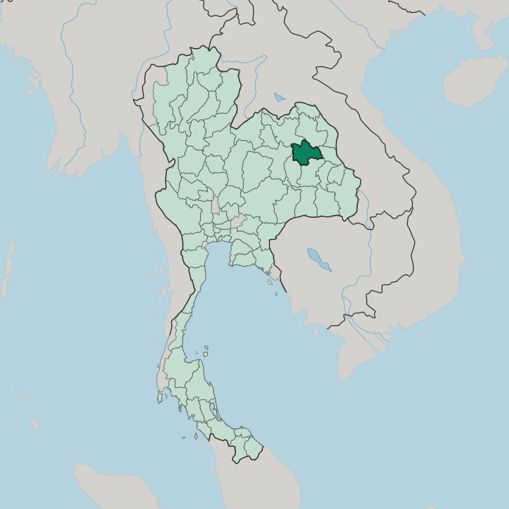Map showing Changwat Kalasin — In Thailand