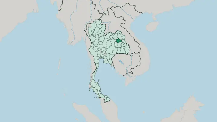 Map of Changwat Kalasin in Thailand