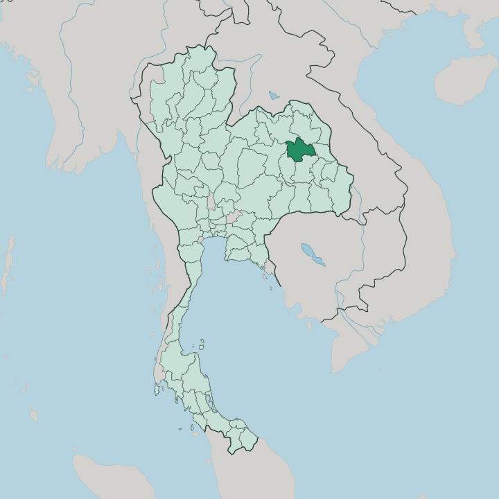 Map showing Changwat Kalasin — In Thailand
