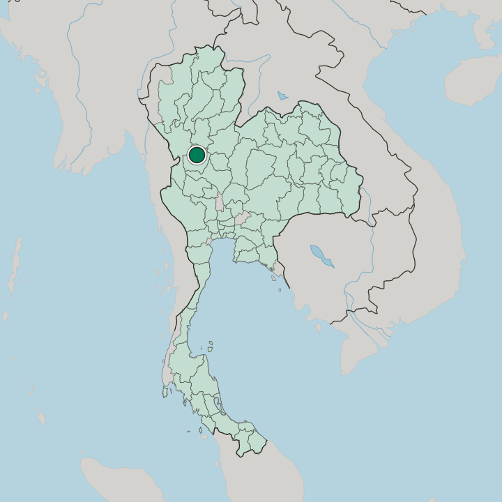 Map showing Kamphaeng Phet — In Thailand