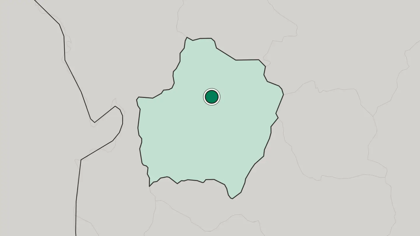 Map of Kamphaeng Phet in Thailand