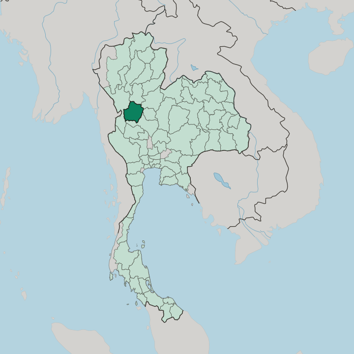 Map showing Changwat Kamphaeng Phet — In Thailand