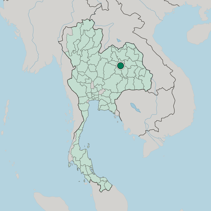 Map showing Khon Kaen — In Thailand
