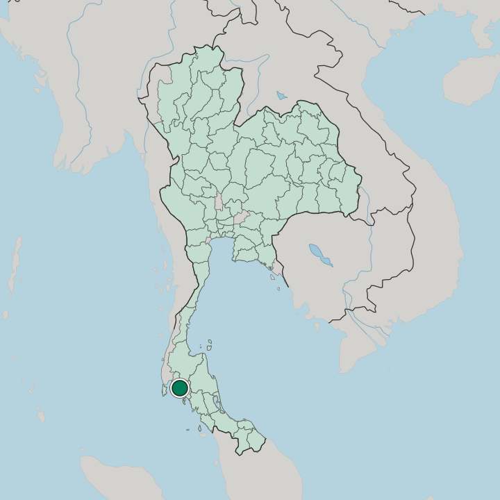 Map showing Krabi — In Thailand