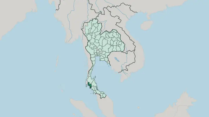 Map of Changwat Krabi in Thailand