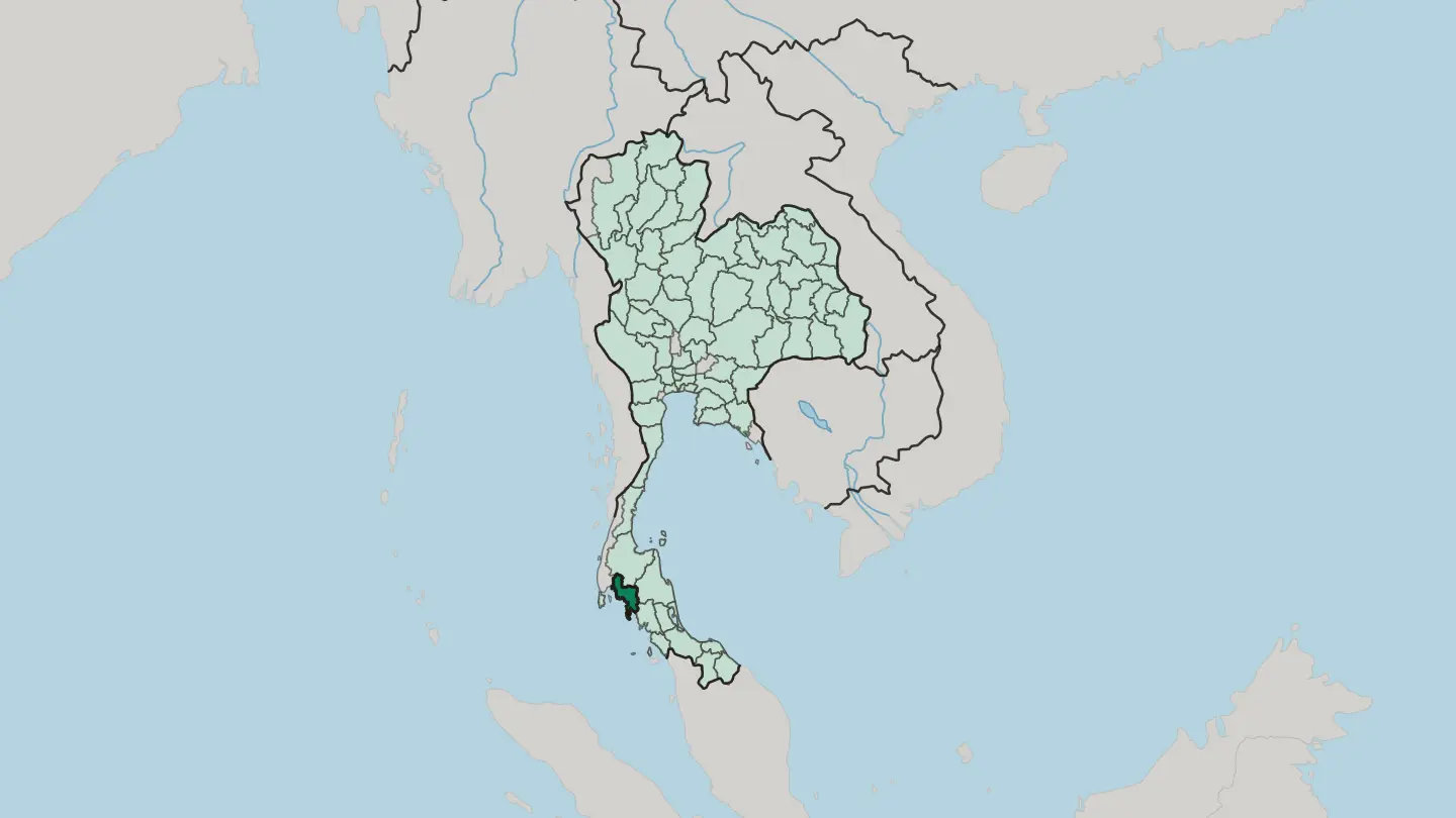 Map of Changwat Krabi in Thailand