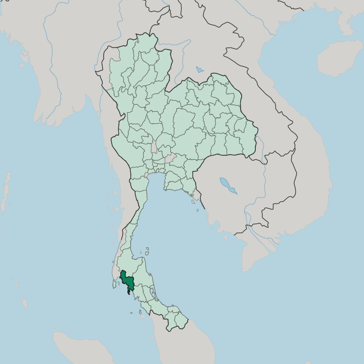 Map showing Changwat Krabi — In Thailand