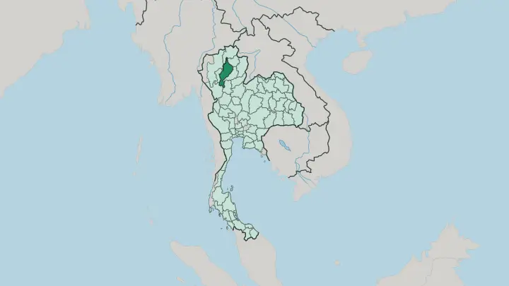 Map of Changwat Lampang in Thailand