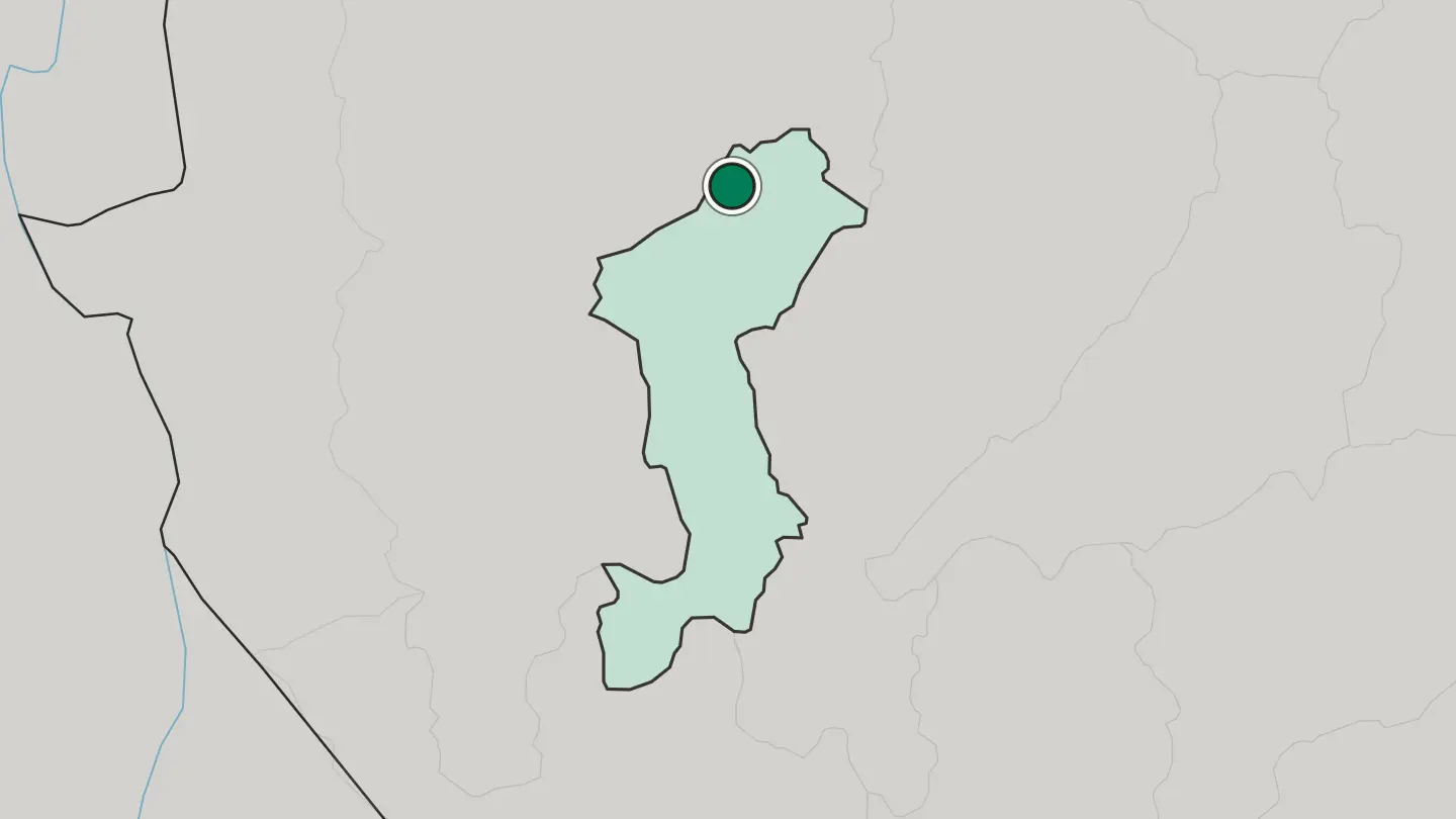Map of Lamphun in Thailand