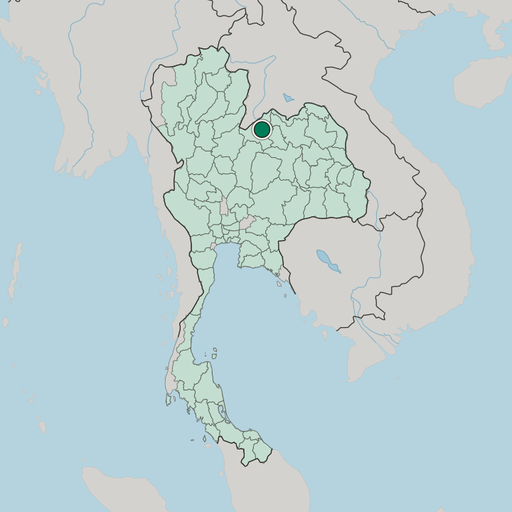 Map showing Loei — In Thailand