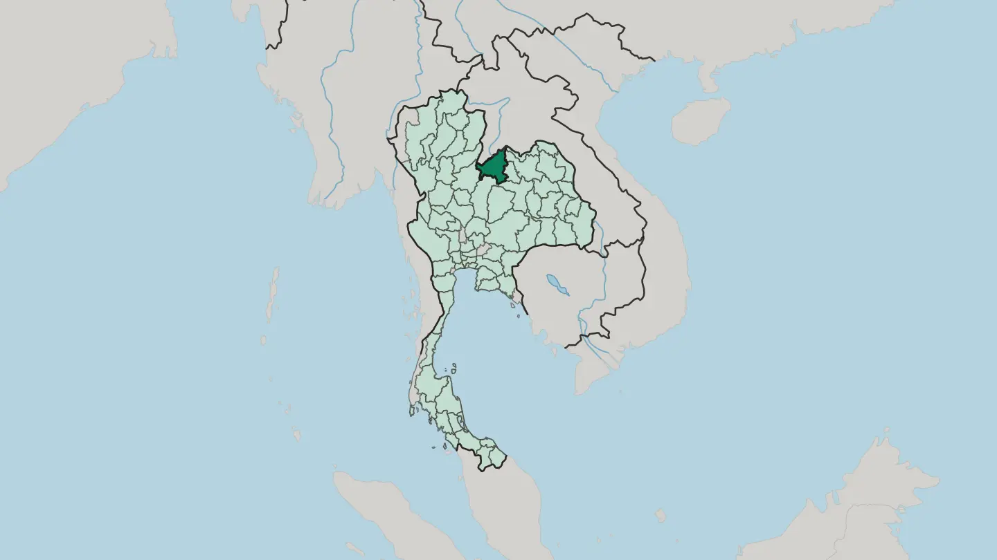 Map of Changwat Loei in Thailand