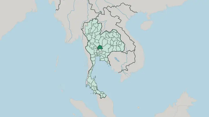 Map of Changwat Lop Buri in Thailand