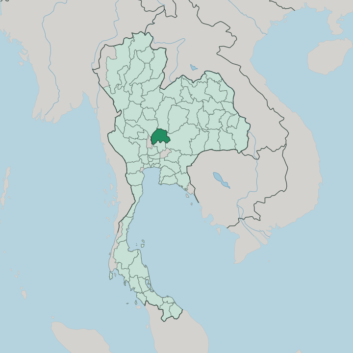 Map showing Changwat Lop Buri — In Thailand