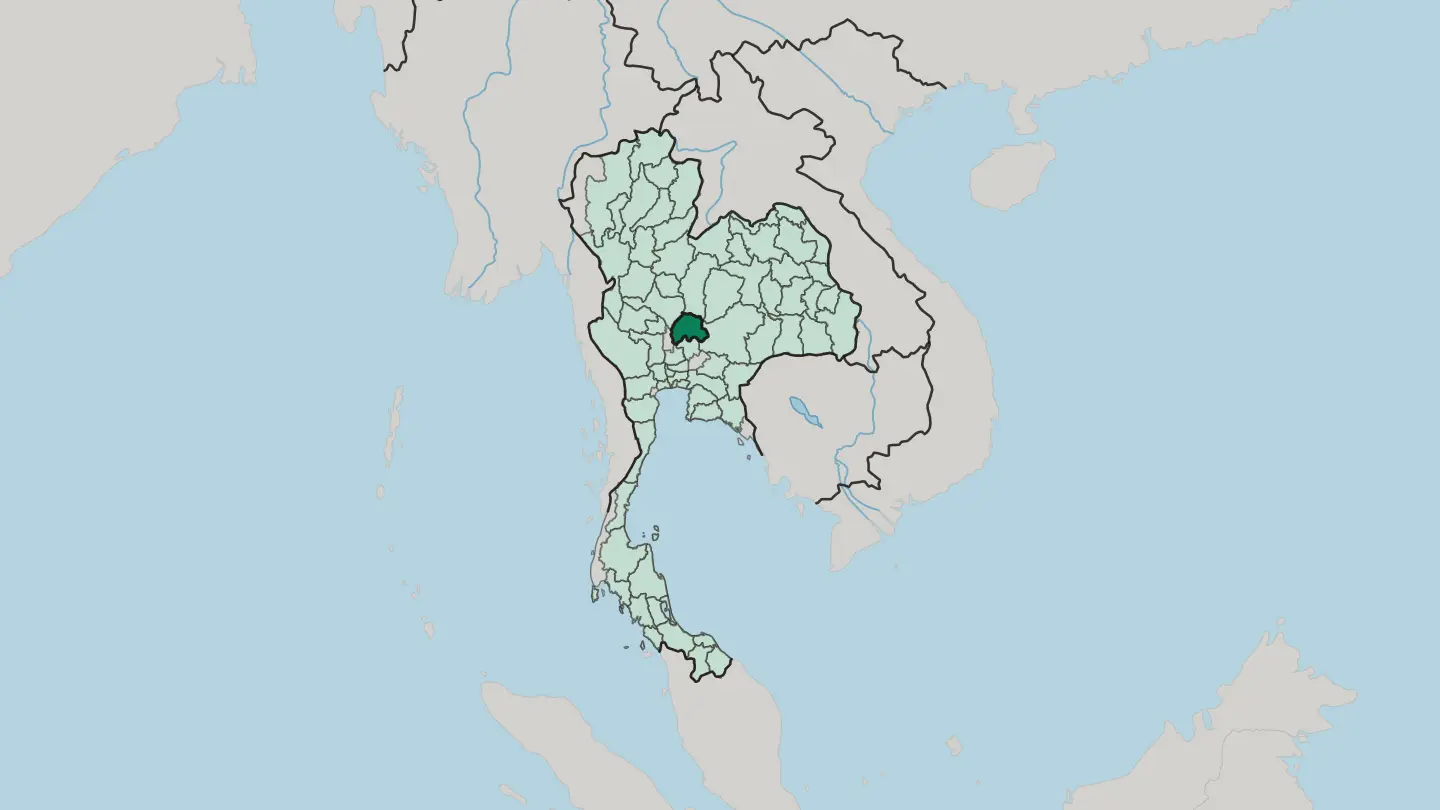 Map of Changwat Lop Buri in Thailand