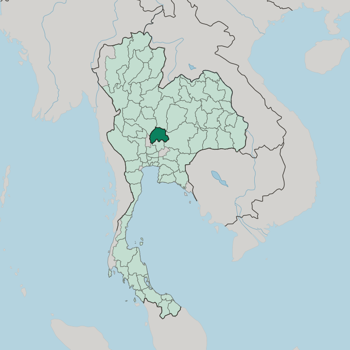 Map showing Changwat Lop Buri — In Thailand