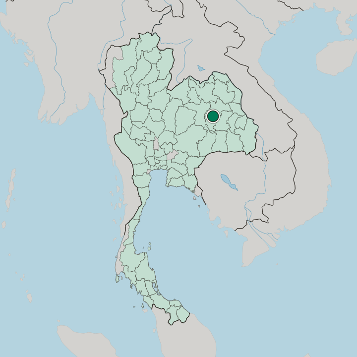 Map showing Maha Sarakham — In Thailand