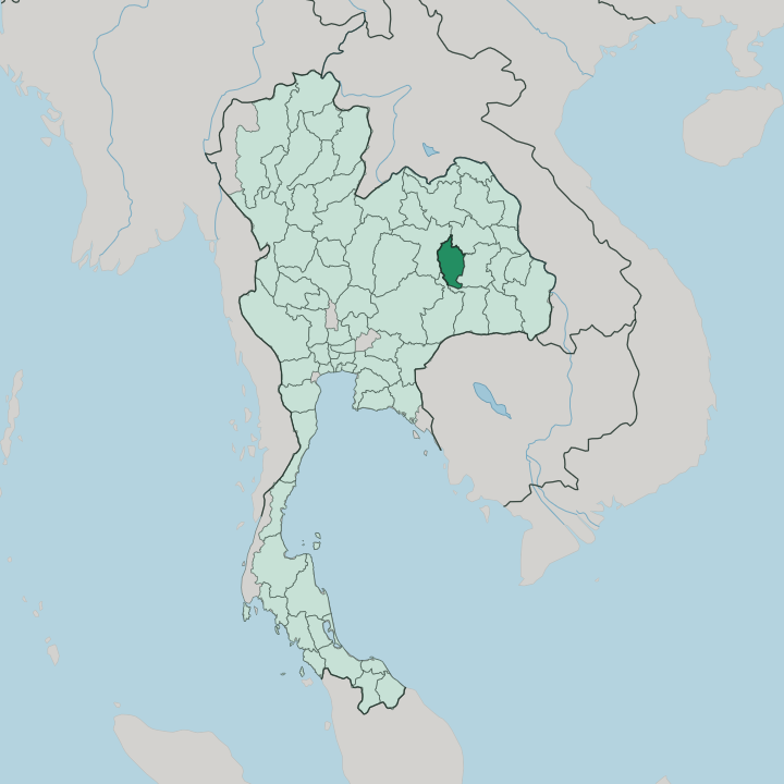 Map showing Changwat Maha Sarakham — In Thailand