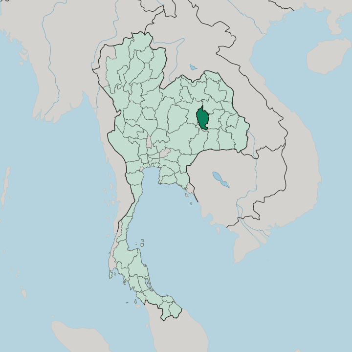 Map showing Changwat Maha Sarakham — In Thailand