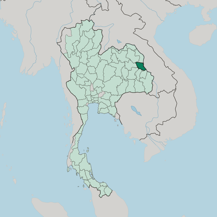 Map showing Changwat Mukdahan — In Thailand