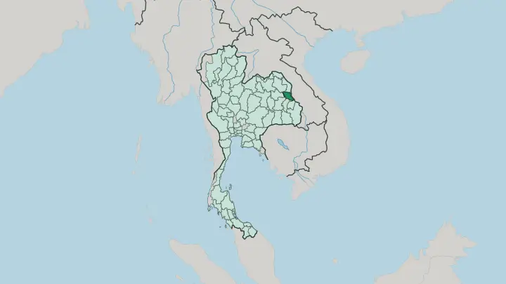 Map of Changwat Mukdahan in Thailand