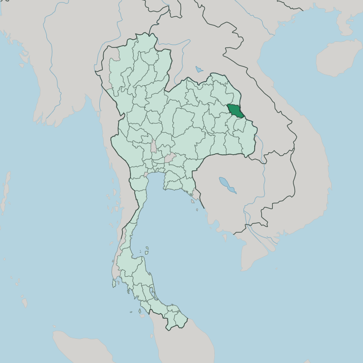 Map showing Changwat Mukdahan — In Thailand