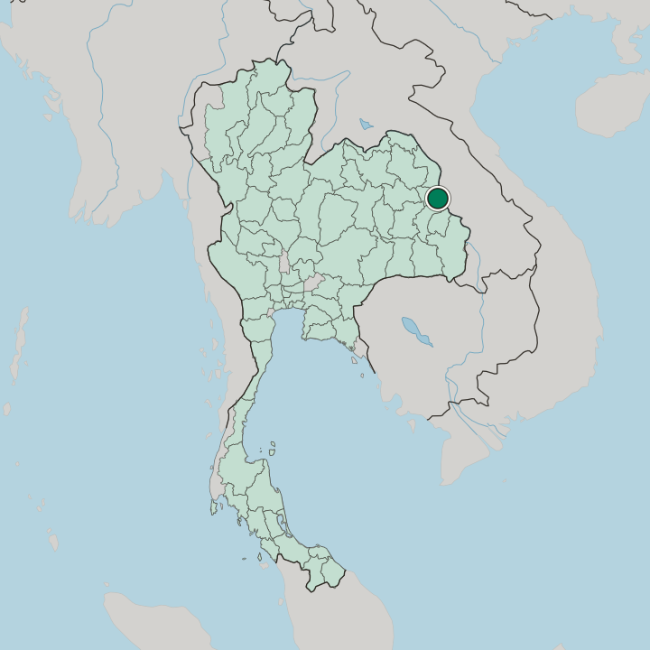 Map showing Mukdahan — In Thailand