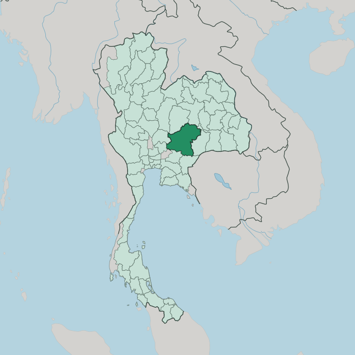 Map showing Changwat Nakhon Ratchasima — In Thailand
