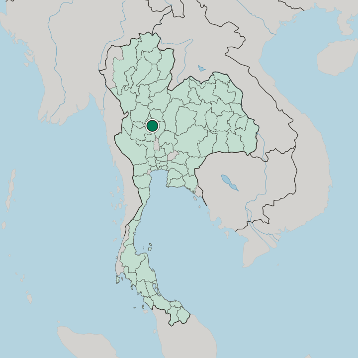 Map showing Nakhon Sawan — In Thailand