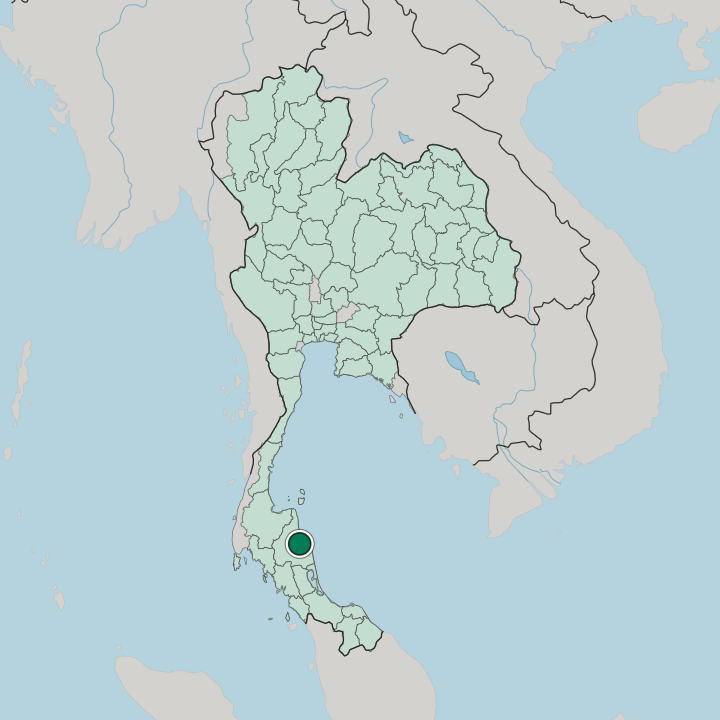 Map showing Nakhon Si Thammarat — In Thailand