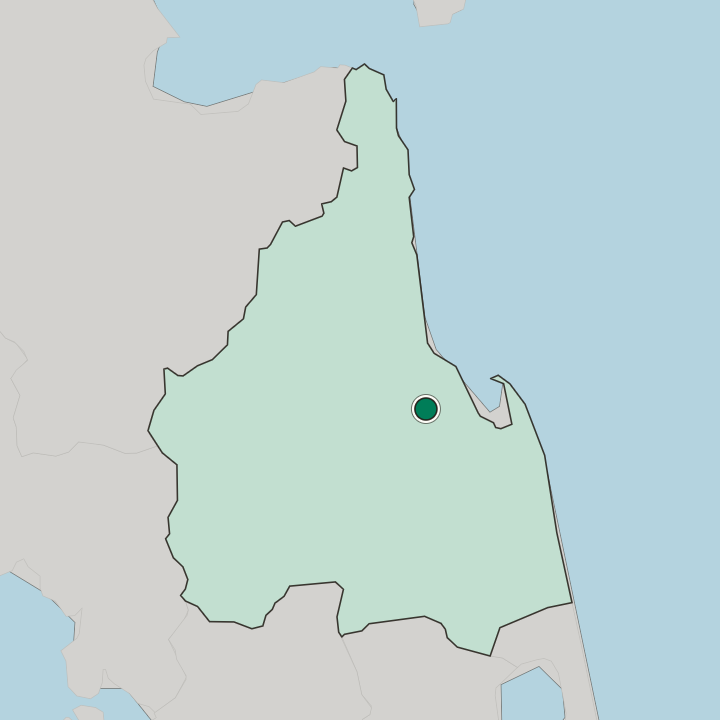 Map showing Nakhon Si Thammarat — In Changwat Nakhon Si Thammarat