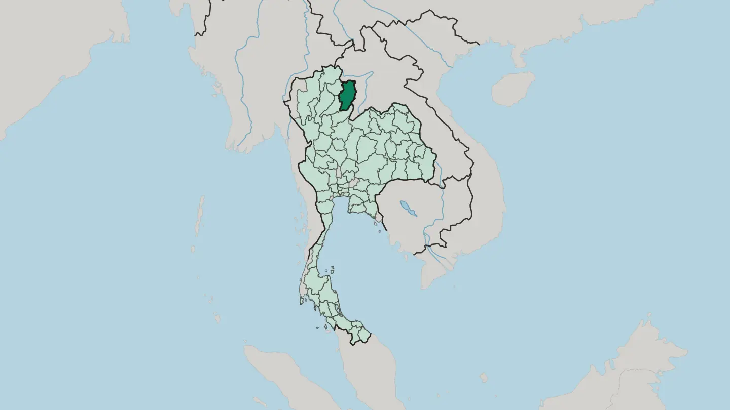 Map of Changwat Nan in Thailand