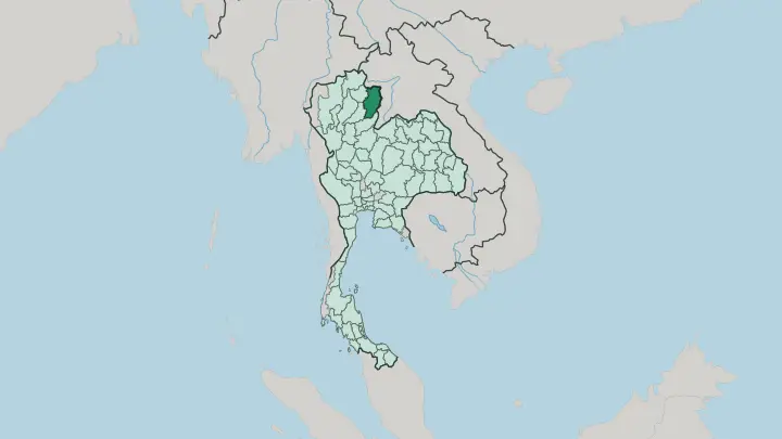 Map of Changwat Nan in Thailand