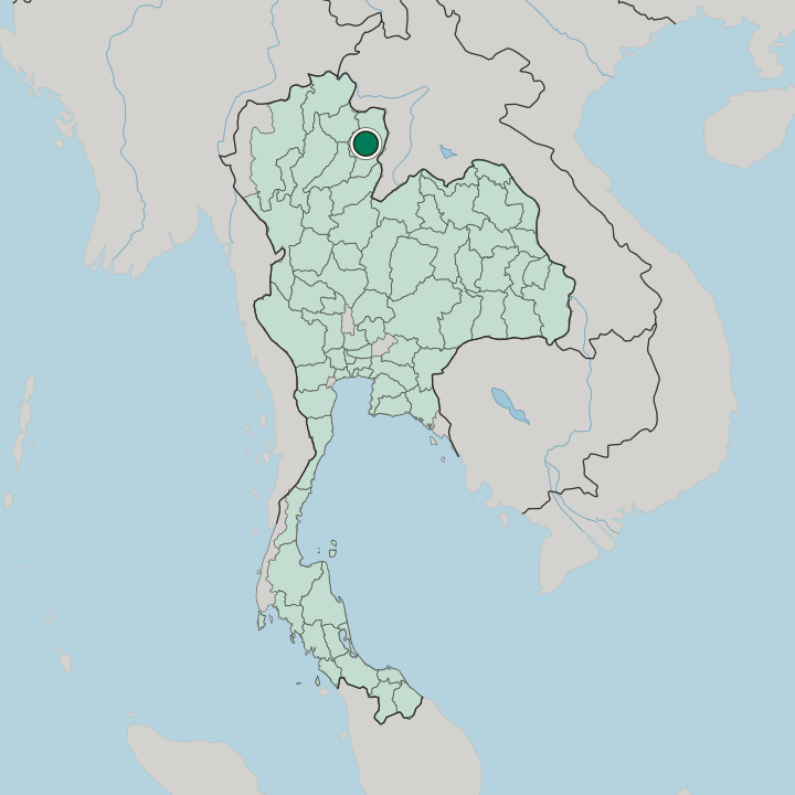 Map showing Nan — In Thailand