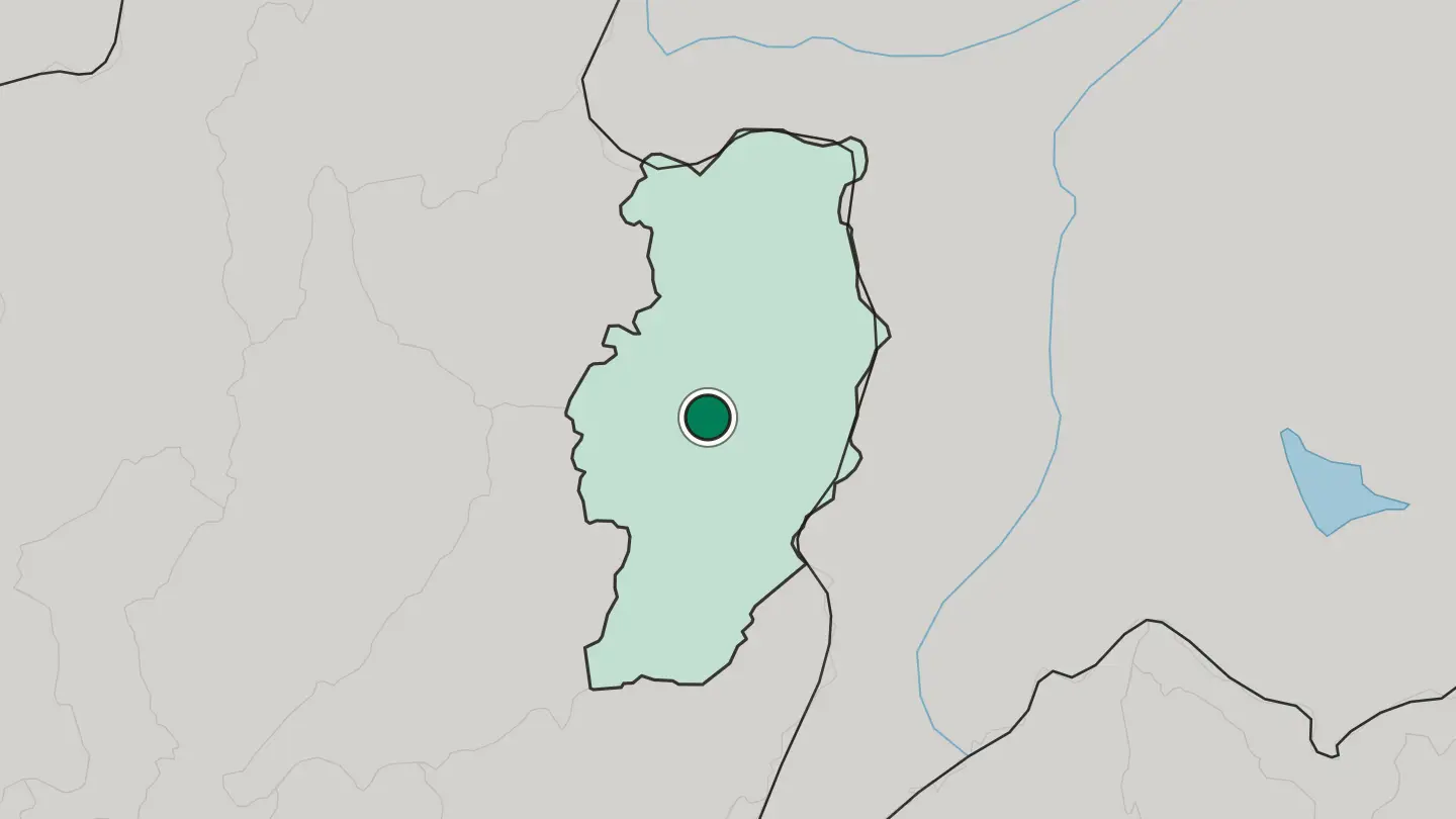 Map of Nan in Thailand