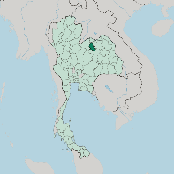Map showing Changwat Nong Bua Lamphu — In Thailand