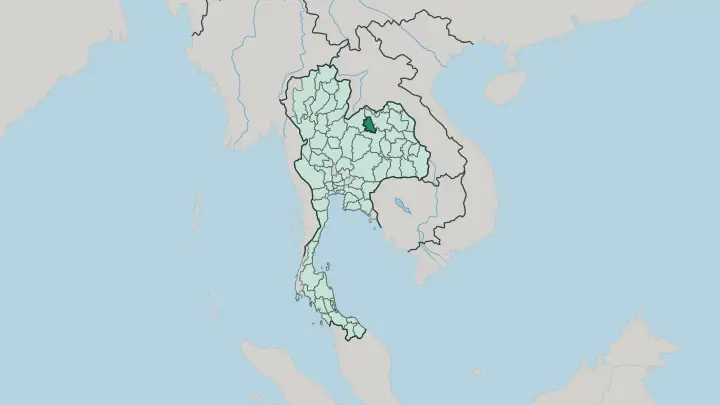 Map of Changwat Nong Bua Lamphu in Thailand