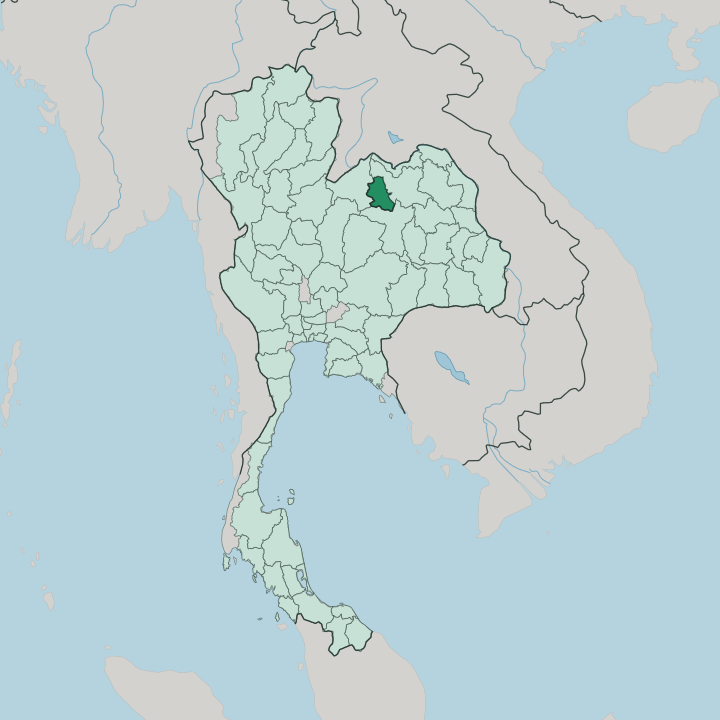Map showing Changwat Nong Bua Lamphu — In Thailand