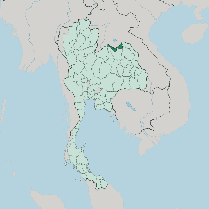 Map showing Changwat Nong Khai — In Thailand