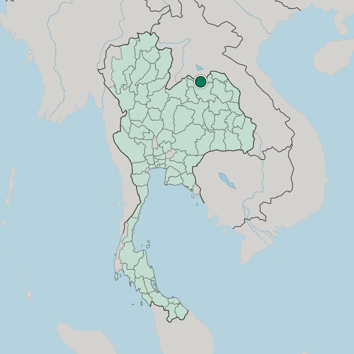 Map showing Nong Khai — In Thailand