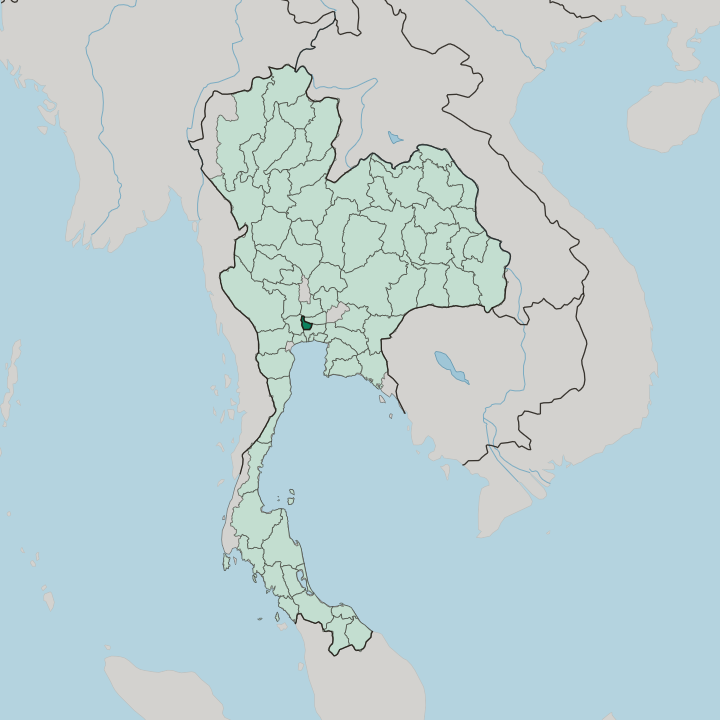 Map showing Changwat Nonthaburi — In Thailand
