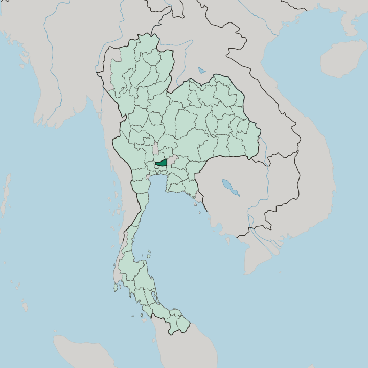 Map showing Changwat Pathum Thani — In Thailand