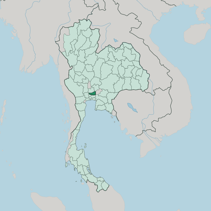 Map showing Changwat Pathum Thani — In Thailand