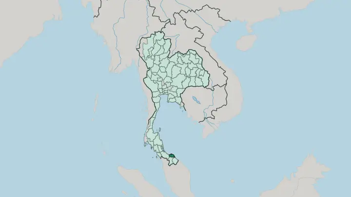 Map of Changwat Pattani in Thailand