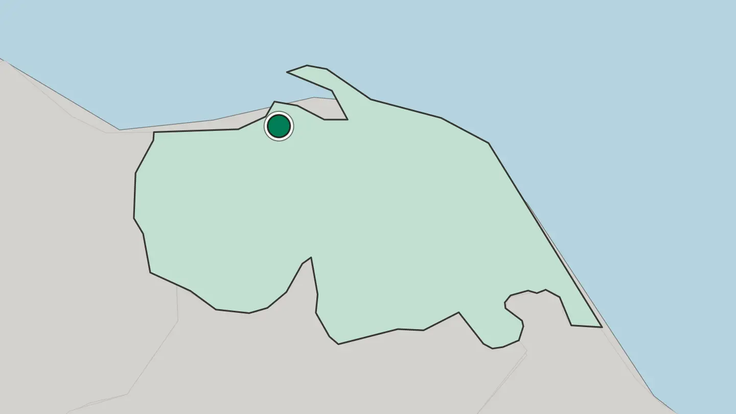 Map of Pattani in Thailand