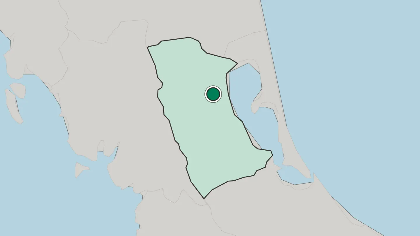 Map of Phatthalung in Thailand