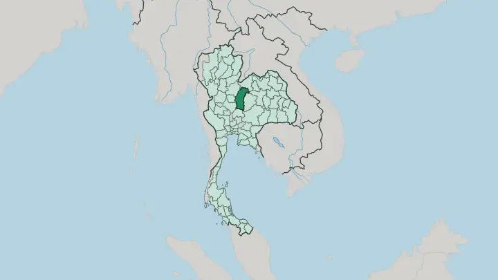 Map of Changwat Phetchabun in Thailand
