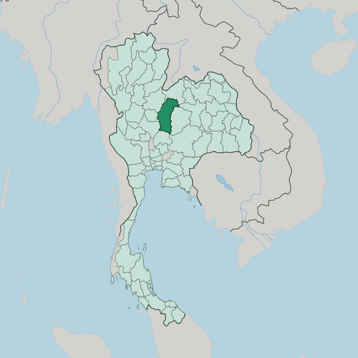 Map showing Changwat Phetchabun — In Thailand